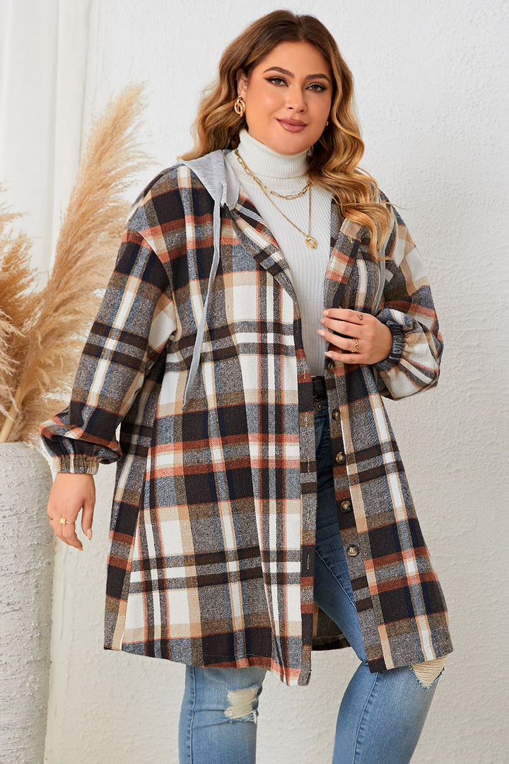 The Bouncing Doodle Plaid Hooded Coat
