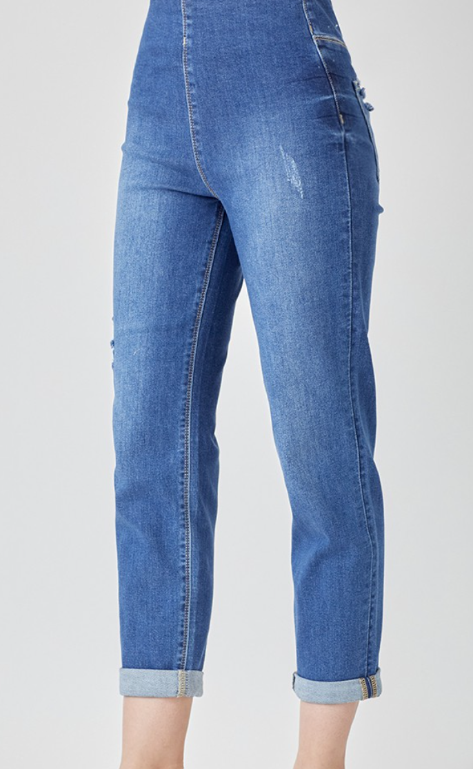 RISEN HIGH-RISE PULL ON BOYFRIEND