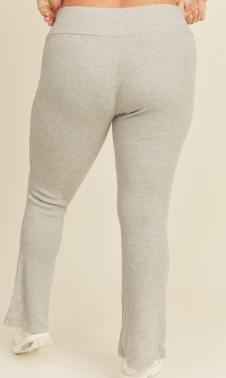 Kimberly - Soft Brushed Waffle Knit Flare Pants
