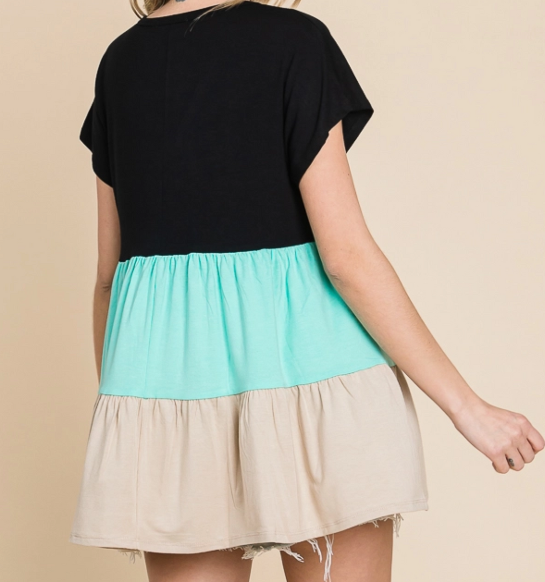 Culture Code - Tiered Color Block Top