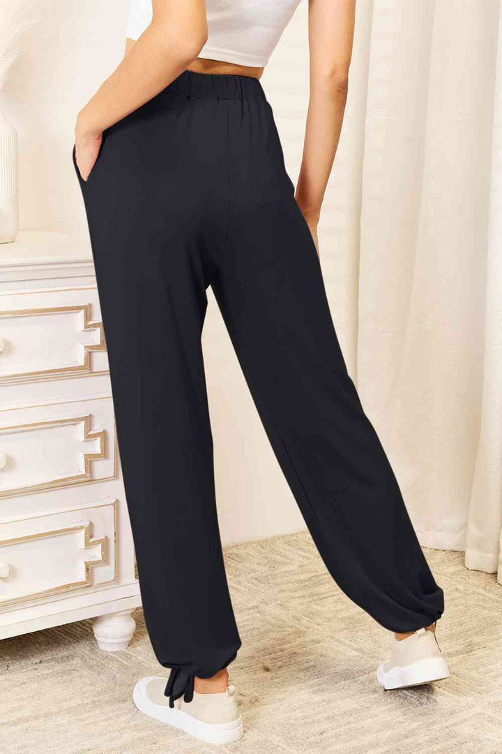 Basic Bae Soft Drawstring Waist Pants with Pockets