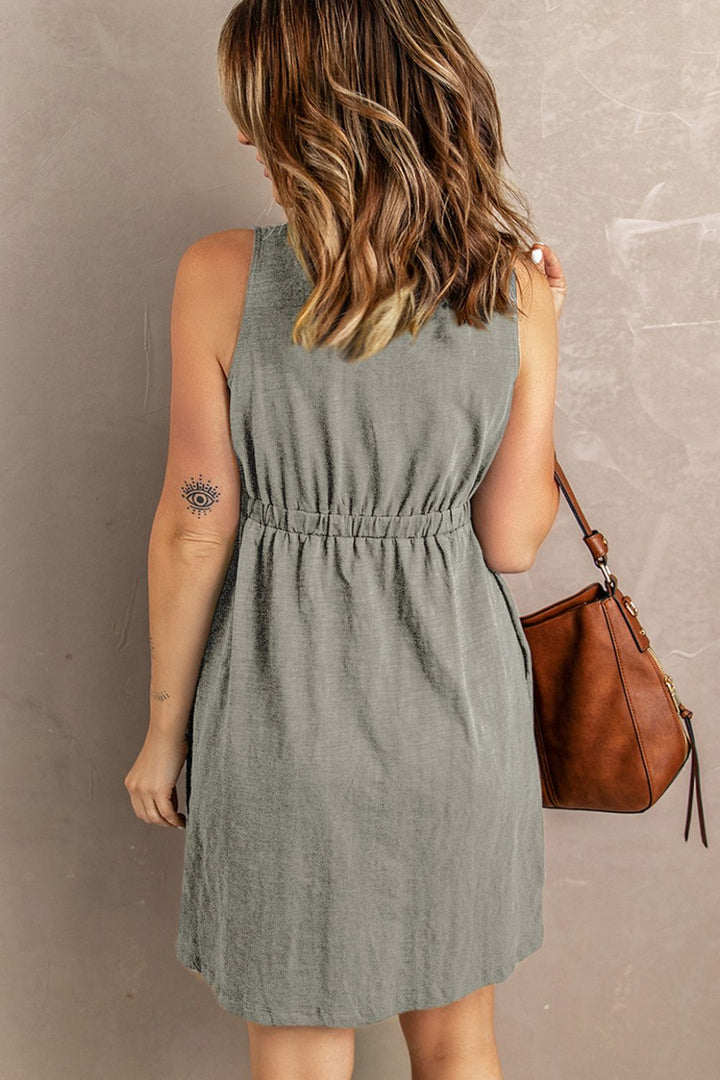 Sleeveless Button Down Magic Dress