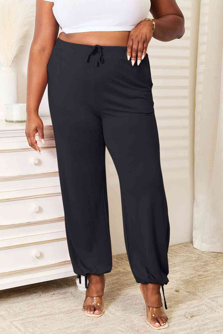 Basic Bae Soft Drawstring Waist Pants with Pockets