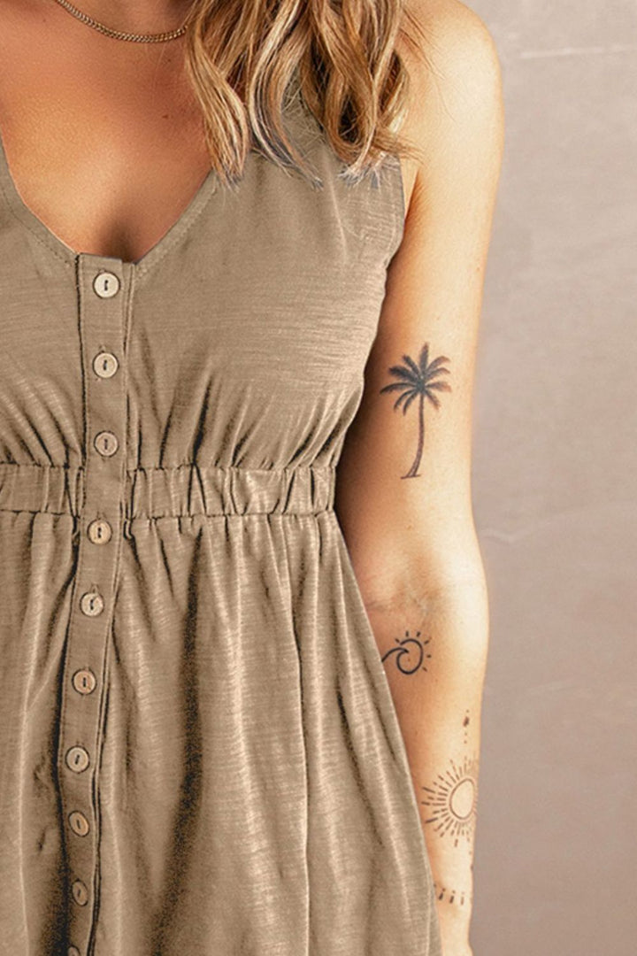 Sleeveless Button Down Magic Dress